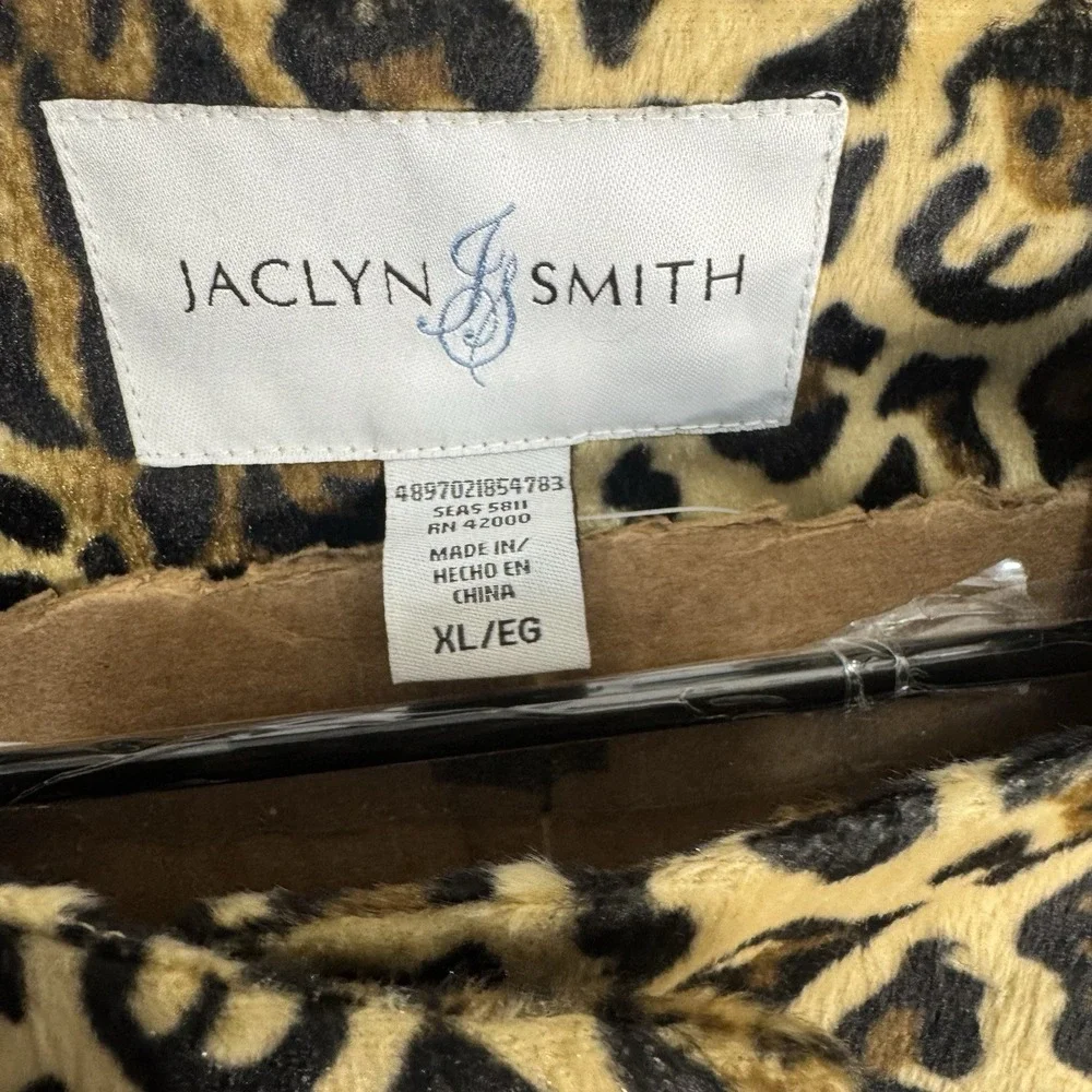 Vintage‎ Jaclyn Smith Leopard Print Woman's XL Swing Jacket NWT Deadstock 90's